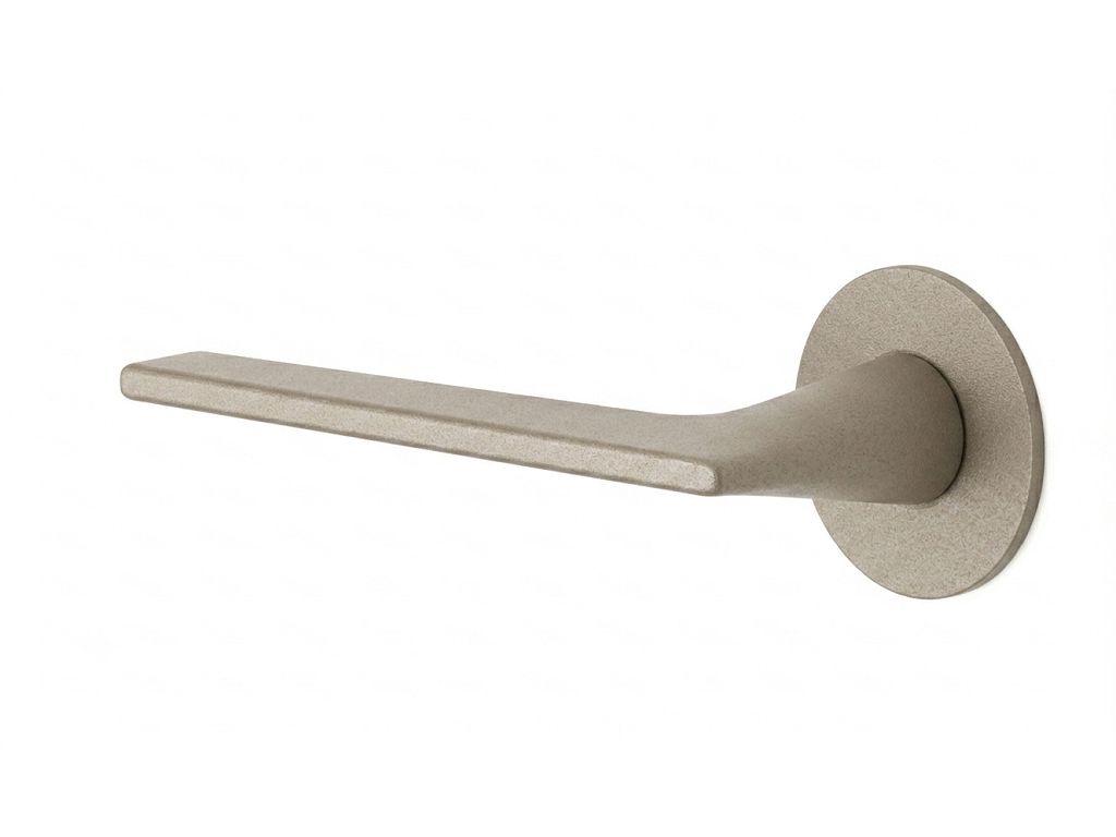 Mezza Maniglia Lieve Collezione Nuda con Rosetta mm.50 SX 72-Grigio Moon  Verum Italy - immagine 1
